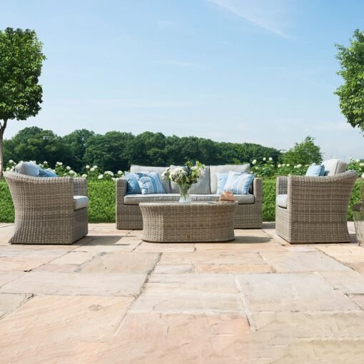 Oxford 3 Seat Rattan Sofa Set - Image 4