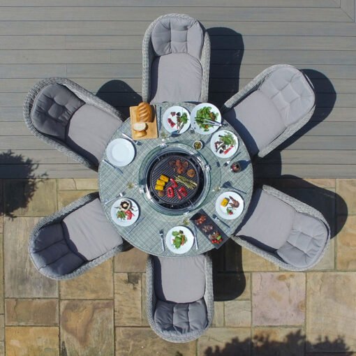 Oxford 6 Seat Round Dining Set - Image 4