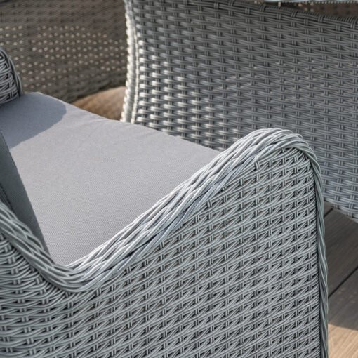 A Ascot 8 Seat Oval Rattan Dining Set with Lazy Susan & Weatherproof Cushions - Image 4