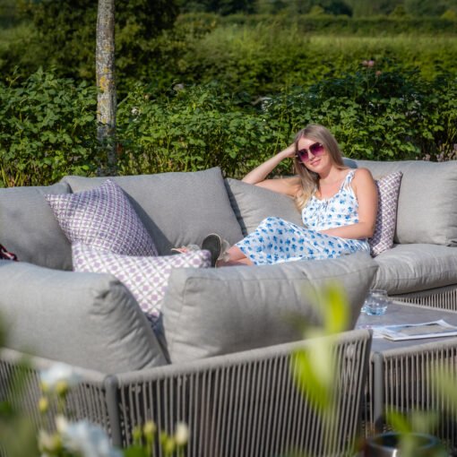 Maldives Rope Weave U Shaped Corner Sofa Set - Image 9