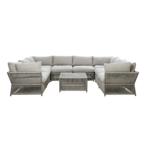 Maldives Rope Weave U Shaped Corner Sofa Set - Image 14