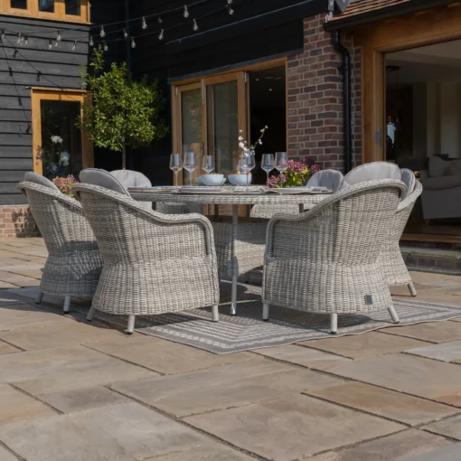 Oxford 6 Seat Oval Dining Set - Image 3