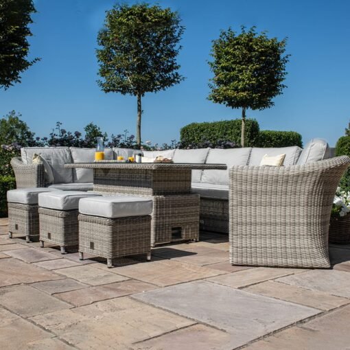 Oxford Deluxe Large Rattan Corner Dining Set - Image 4