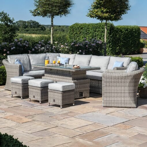 Oxford Deluxe Large Rattan Corner Dining Set - Image 5