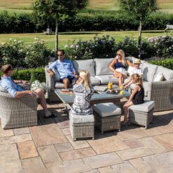 Alternative view of Oxford Deluxe Large Rattan Corner Dining Set