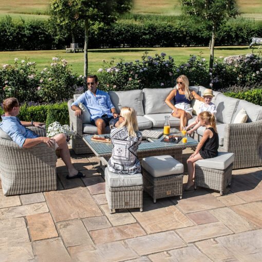 Oxford Deluxe Large Rattan Corner Dining Set - Image 2