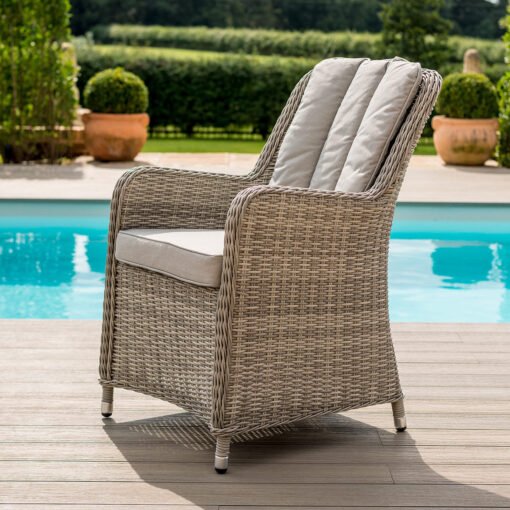 Oxford Venice 4 Seat Round Rattan Dining Set - Image 7