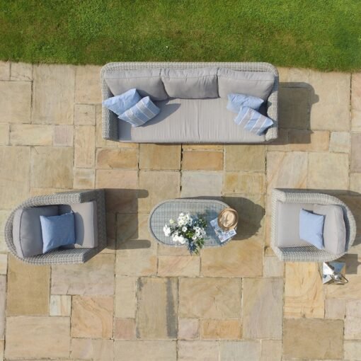 Oxford 3 Seat Rattan Sofa Set - Image 3